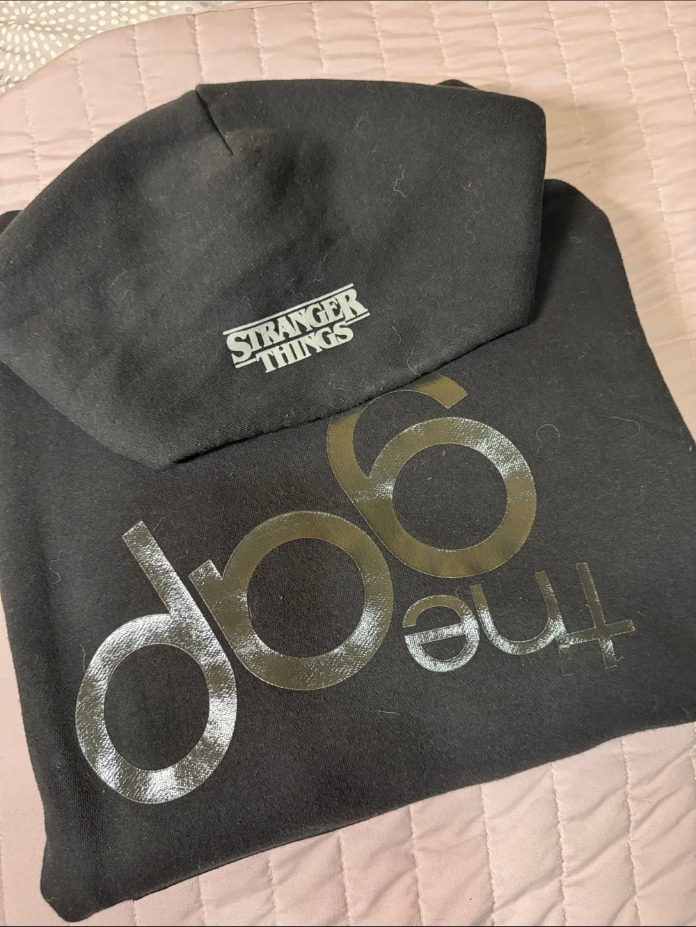 GAP Black 'the 80s' Graphic Hoodie with Stranger Things Logo. Limited Edition.